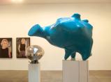 Weatherballoon Caught in a Bear Trap, 2008 and Thunderbird Blue Bird (A Head), 2002